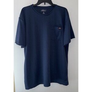 Dickies Men T Shirt Pocket Short Sleeve Crew Neck Navy Blue XL Preown Chest 48"